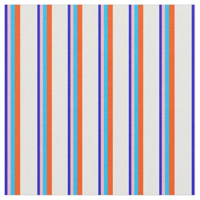 Tecido Azul, Rosa claro, Azul no Céu Profundo, Vermelho e (Detalhe)