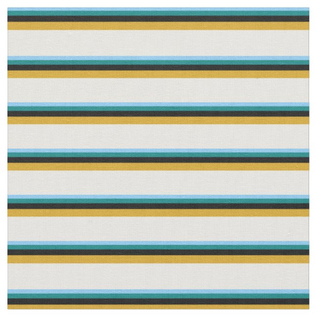 Tecido Azul, Teto, Preto, Goldenrod, Creme De Mint (Detalhe)