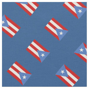 Tecido Azul: Tradicional: Bandeira de Puerto Rico