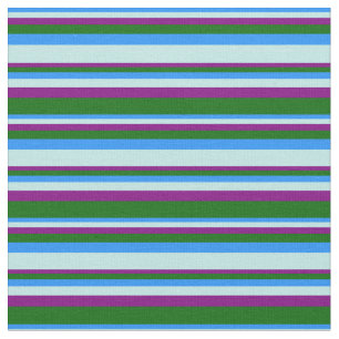 Tecido Azul, Turquesa, Roxo e Verde Escuro
