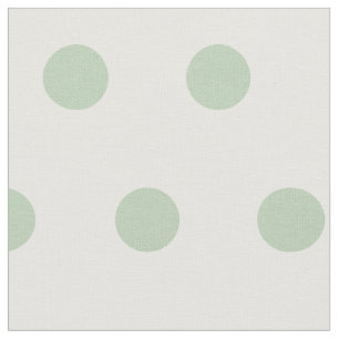 Tecido azul/verde e o branco grande das bolinhas