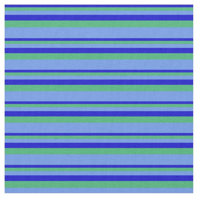 Tecido Azul, Verde marinho e Azul de Cornflower (Detalhe)