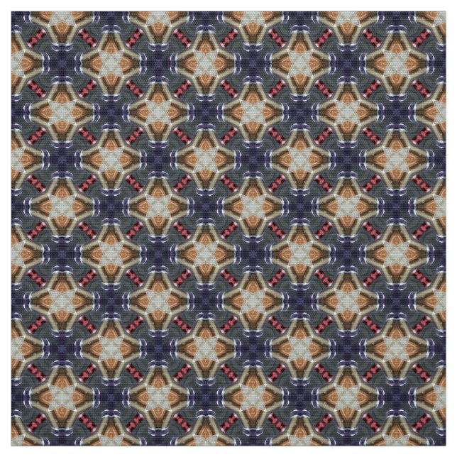 Tecido Azulejo ciano azul-médio-noite Glitch2 (Modelo)