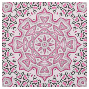 Tecido Azulejo de mosaico de mandala abstrato sem soldadu