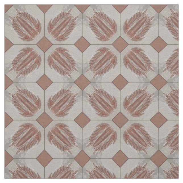 Tecido Azulejo de Trilobite (Modelo)