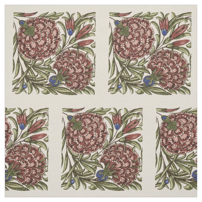Tecido Azulejo Flor de Cravo Antigo Rústico Arte De Morga (Modelo)