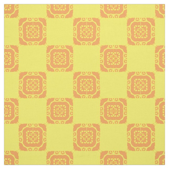 Tecido - Azulejo laranja (Modelo)