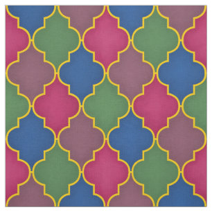 Tecido Azulejo Lilac marroquino (grande escala)