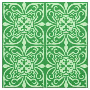 Tecido Azulejo marroquino - verde esmeralda