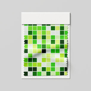 Tecido Azulejos de Piscina, Azulejos Mosaico Verde, Padrã