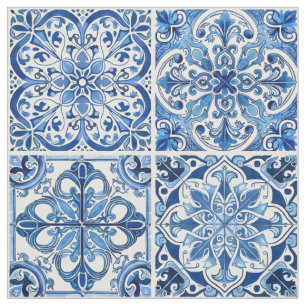 Tecido Azulejos do Mediterrâneo, Portugal, Azulejo, Majol