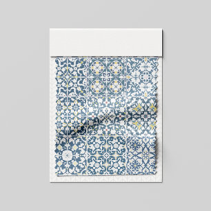 Tecido Azulejos Mediterrâneos, Marroquinos, Maiolica, Azu