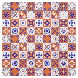 Tecido Azulejos mexicanos de Talavera