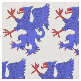 Tecido Azure Rampant Griffin