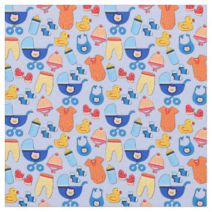 Tecido Baby Boy Design em azul
