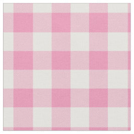 Tecido Baby Pink & White Gingham Plaid