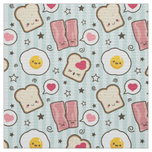 Tecido Bacon de Kawaii & sanduíche Deconstructed ovo
