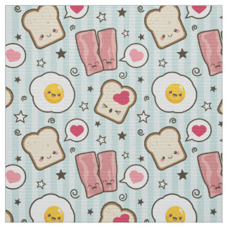 Tecido Bacon de Kawaii & sanduíche Deconstructed ovo