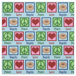 Tecido Bagels do amor da paz