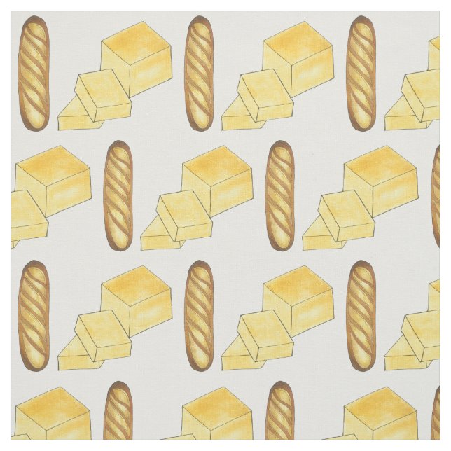 Tecido Baguette Baguette French Bakery Loaf Foodie (Modelo)