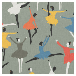 Tecido bailarinas de diversidade em roupas coloridas