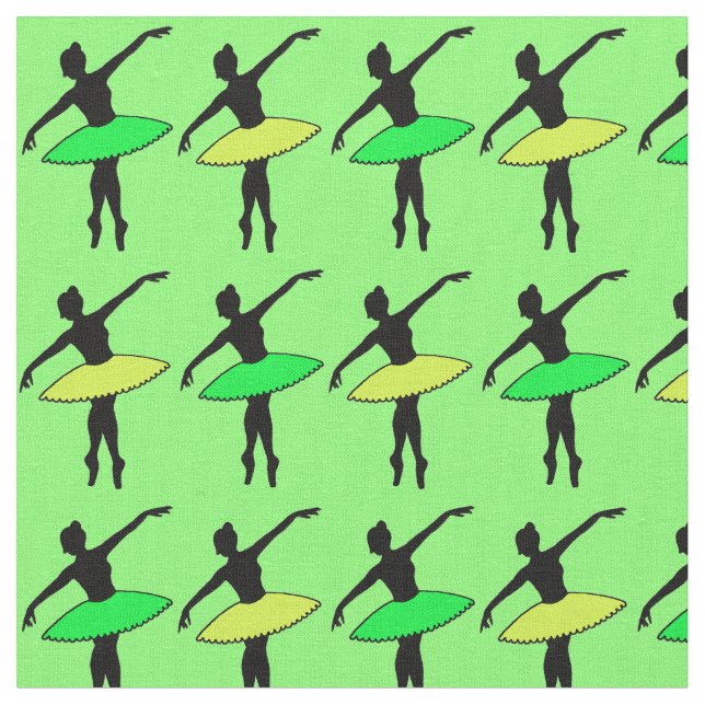 Tecido Balé Neon Yellow Green Ballerina Dancer (Detalhe)