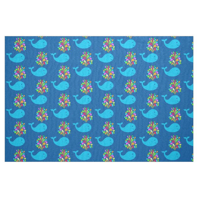 Tecido Baleia engraçada (Fat Quarter)