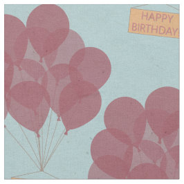 Tecido Balões de aniversário feliz