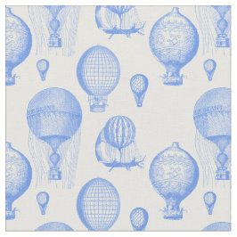 Tecido Balões de Ar Quente Vintage em Cornflower Blue