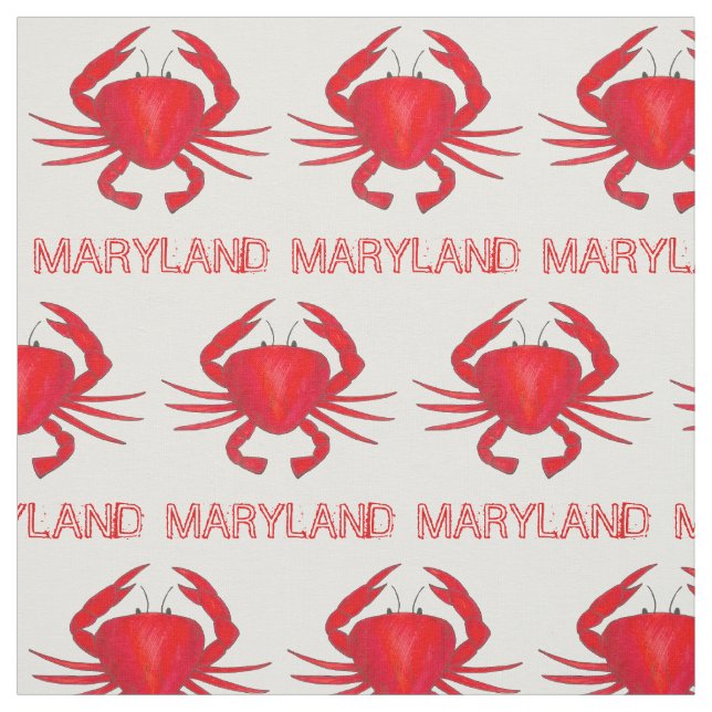 Tecido Baltimore Maryland Red Duro Shell Bay Crab Seafood (Modelo)