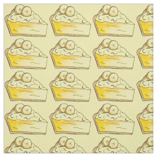 Tecido Banana Cream Pie Slice Dessert Ba