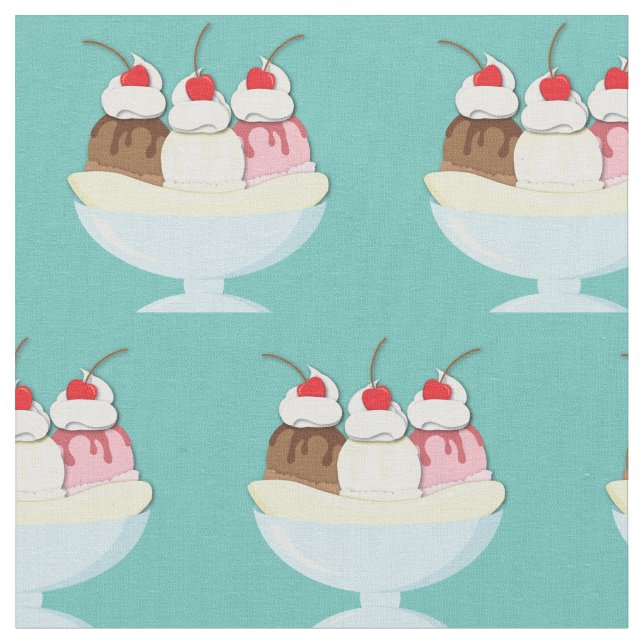 Tecido Banana Split de Sorvete (Detalhe)