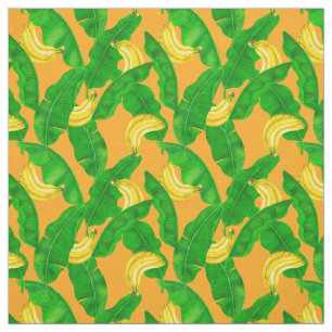 Tecido Bananas e folhas design