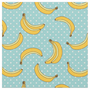 Tecido Bananas e pontos de Polk