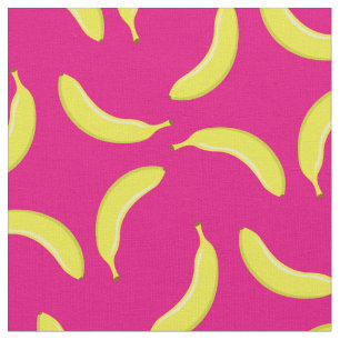 Tecido Bananas Fruta doce Cozinha Bobo cor-de-rosa