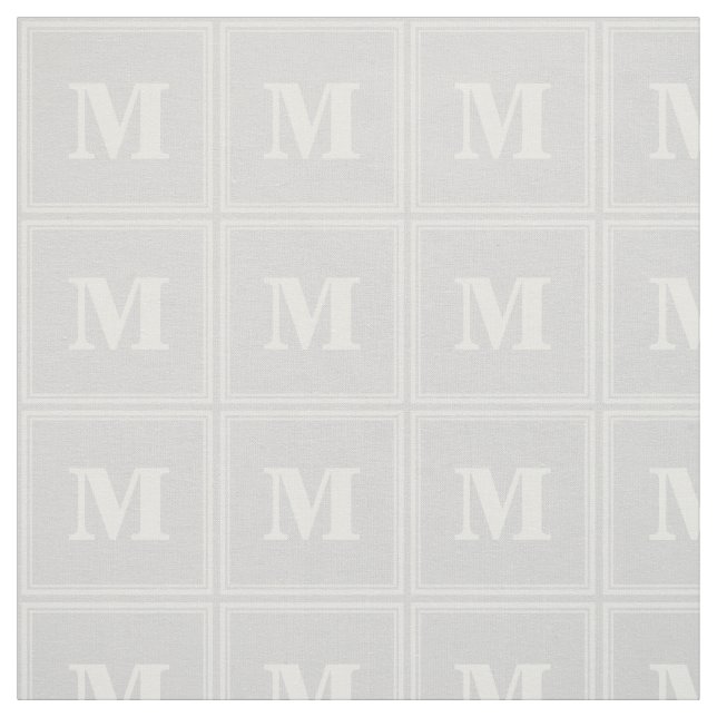 Tecido Banda de cinza leve monograma (Modelo)