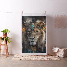 Tecido Banda Lionesa Majestosa Elaborada Turquesa Bead