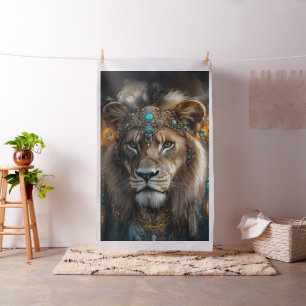 Tecido Banda Lionesa Majestosa Elaborada Turquesa Bead