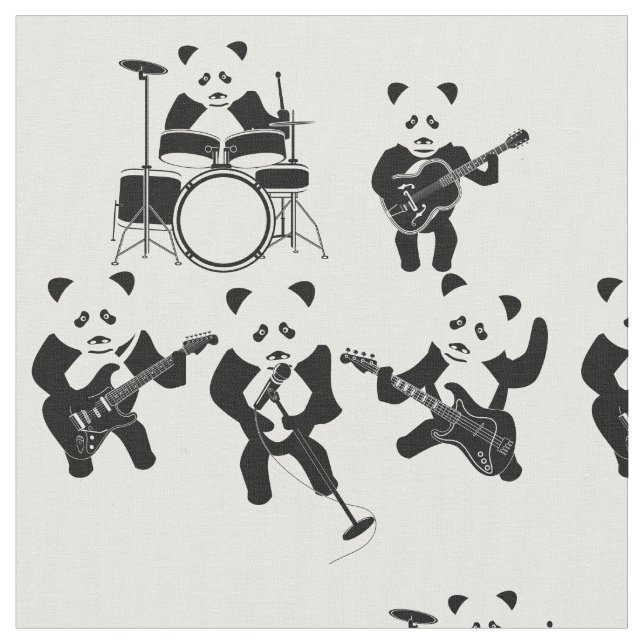 Tecido Banda Panda Bear Cute (Detalhe)