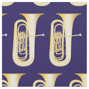 Tecido Banda Tuba Musical Musical Room Decor Blue