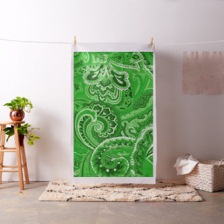 Tecido Bandanna/Bandana retros verdes de Paisley