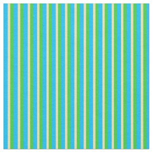 Tecido Bandas coloridas do Verde limão, azuis e azuis