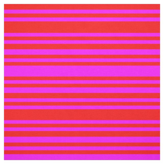 Tecido Bandas Coloridas Vermelhas e Fúcsia (Modelo)