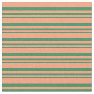 Tecido Bandas de Coloração de Salmão Verde e Claro