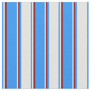 Tecido Bandas de cor azul, ciano claro e vermelho escuro