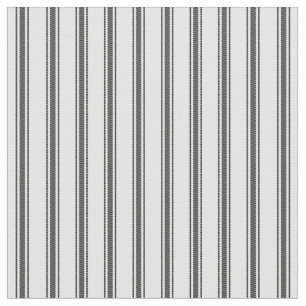 Tecido Bandas de picagem clássica pretas e brancas