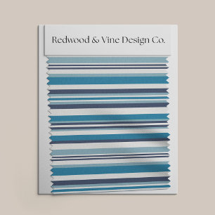 Tecido Bandas múltiplas azuis e brancas