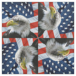 Tecido Bandeira americana da águia americana
