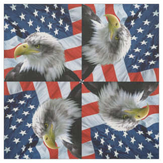Tecido Bandeira americana da águia americana