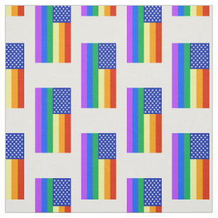 Tecido Bandeira americana do arco-íris de LGBT